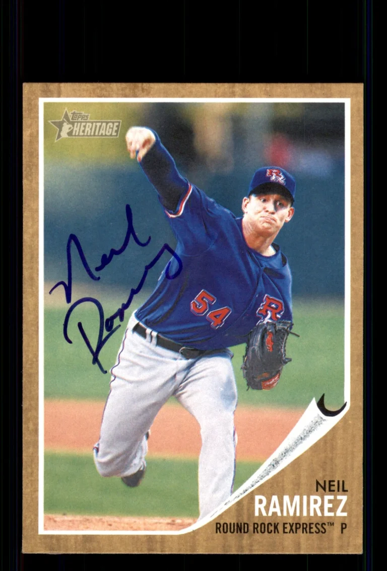 Signed Baseball Card Auto Neil Ramirez 2011 Topps Heritage Minor League #181