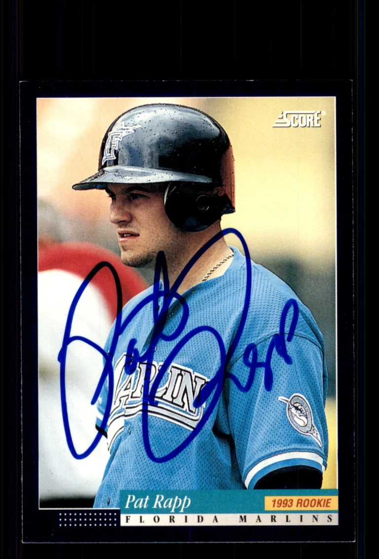 Signed Baseball Card Auto Pat Rapp 1994 Score #310 Florida Marlins