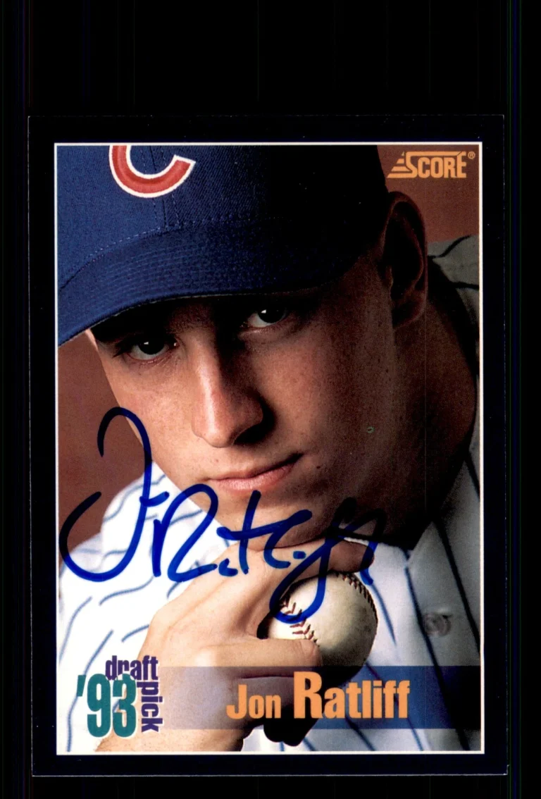 Signed Baseball Card Auto Jon Ratliff 1994 Score #454 Chicago Cubs