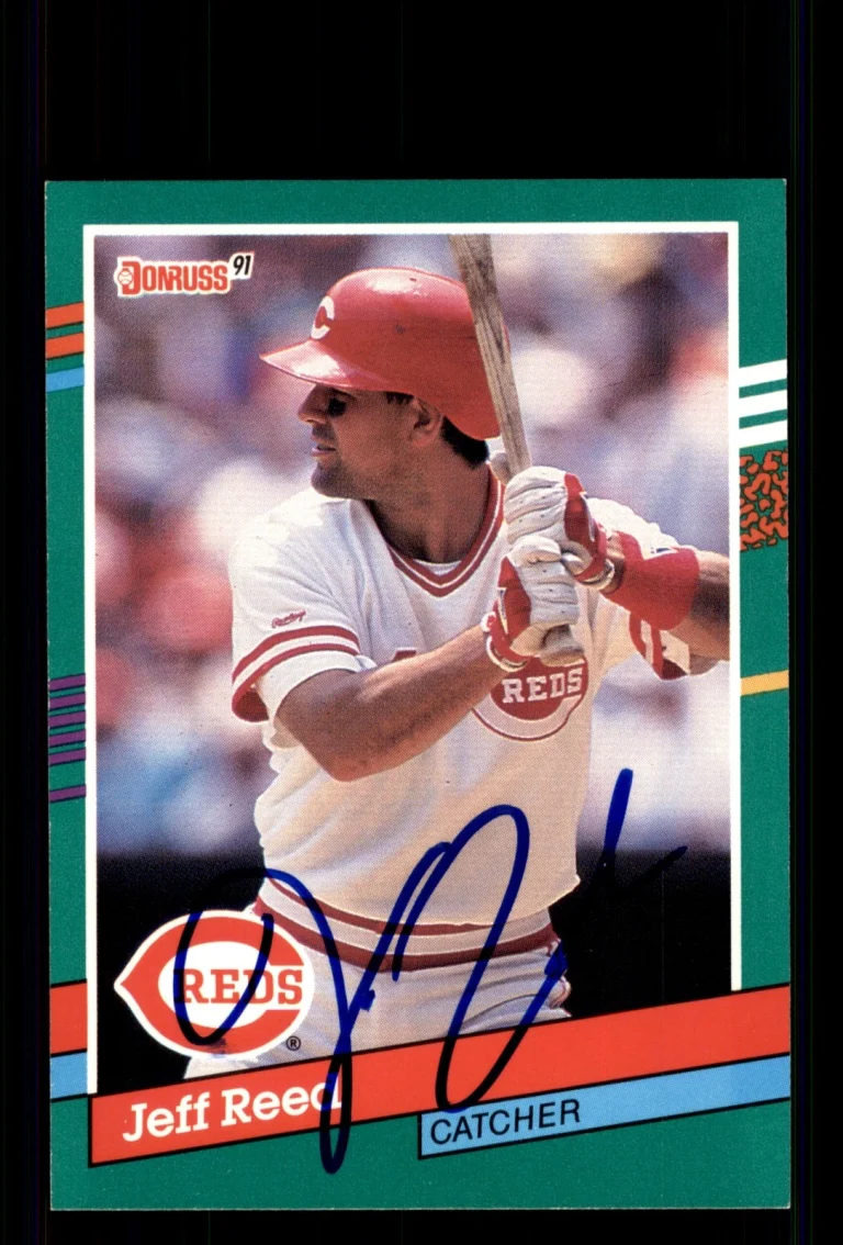 Signed Baseball Card Auto Jeff Reed 1991 Donruss #741 Cincinnati Reds
