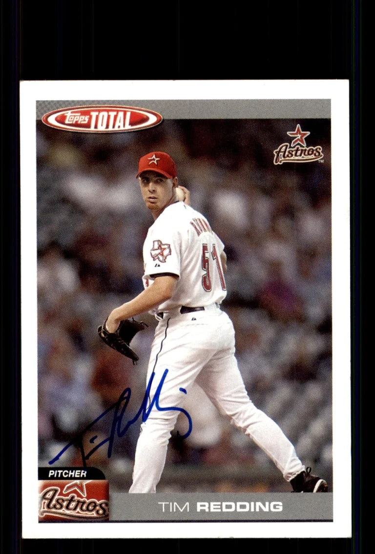 Signed Baseball Card Auto Tim Redding 2004 Topps Total #43 Houston Astros