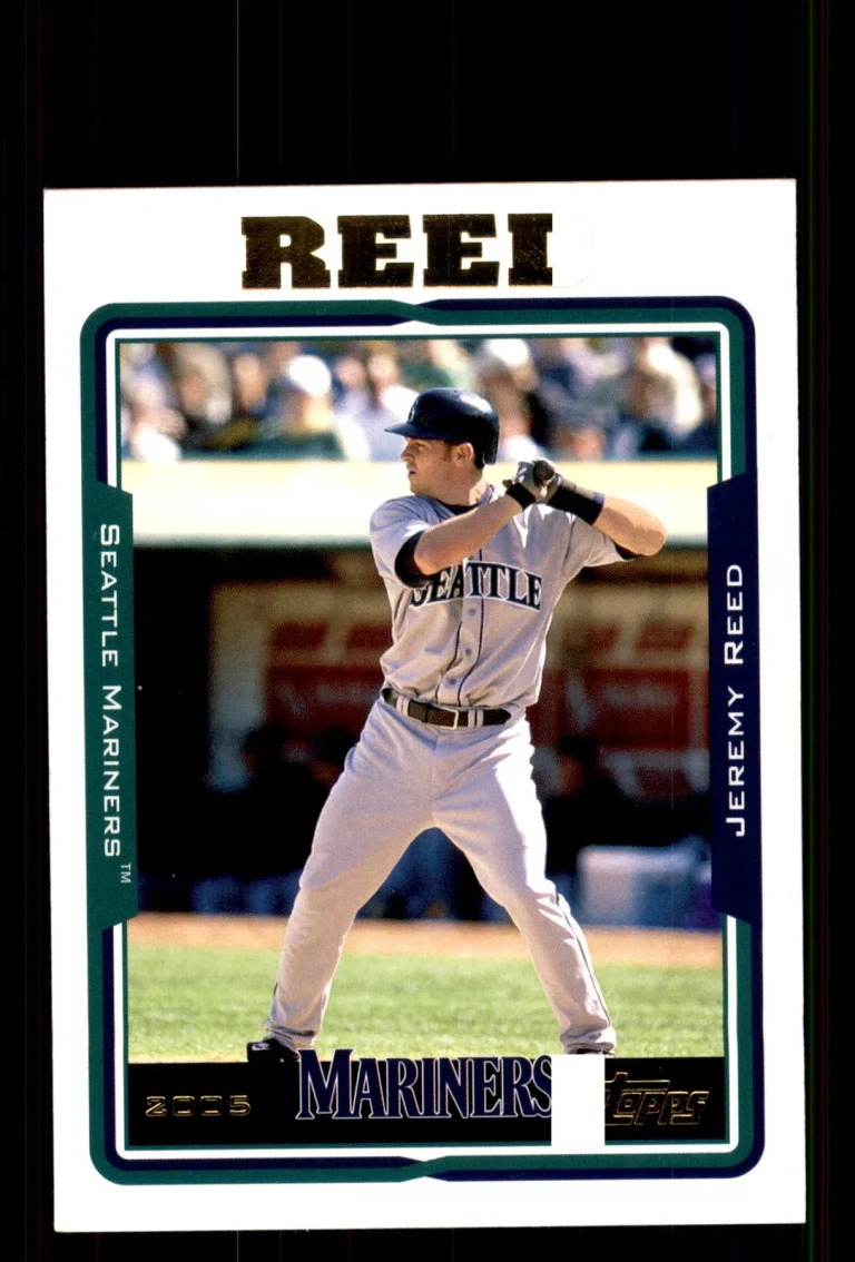 Signed Baseball Card Auto Jeremy Reed 2005 Topps #457 Seattle Mariners