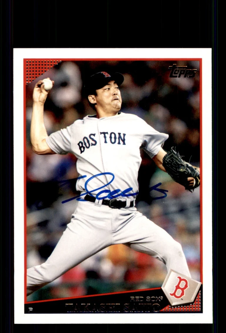 Signed Baseball Card Auto Takashi Saito 2009 Topps Updates #UH224 Red Sox