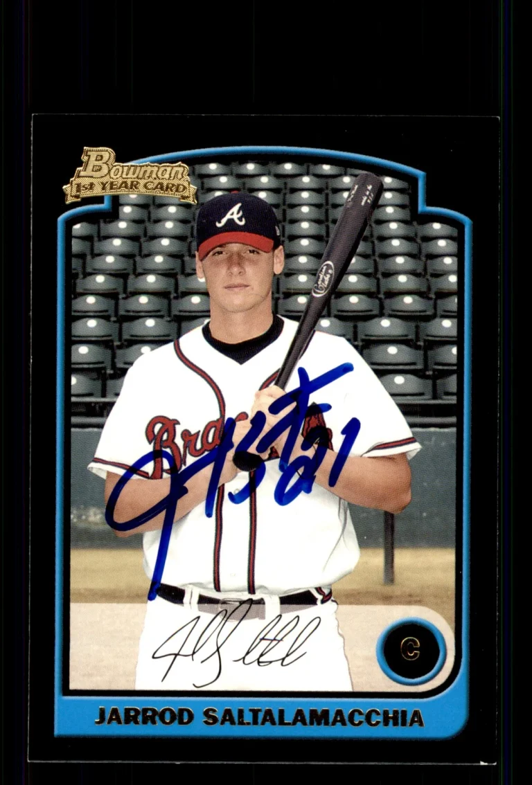 Signed Baseball Card Auto Jarrod Saltalamacchia 2003 Bowman #BDP36 Braves
