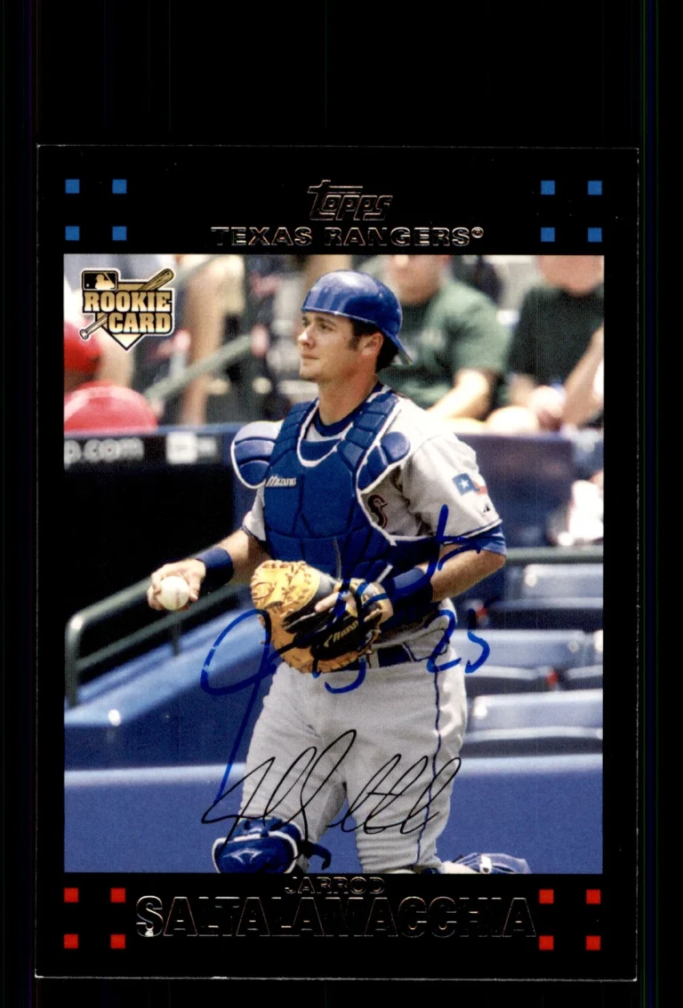 Signed Baseball Card Auto Jarrod Saltalamacchia 2007 Topps Update #UH159 Rangers
