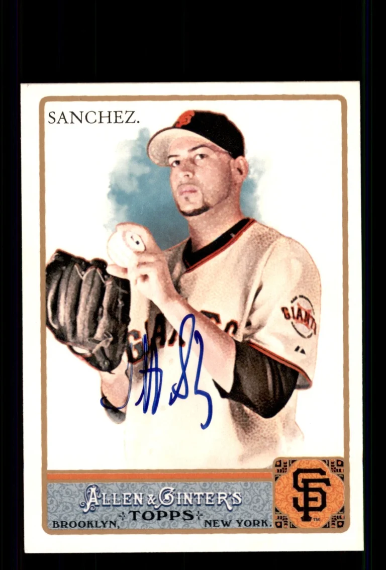 Signed Baseball Card Auto Jonathan Sanchez 2011 Topps Allen & Ginter #117 Giants