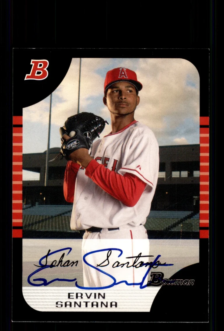 Signed Baseball Card Auto Ervin Santana 2005 Bowman #BDP15 Los Angeles Angels