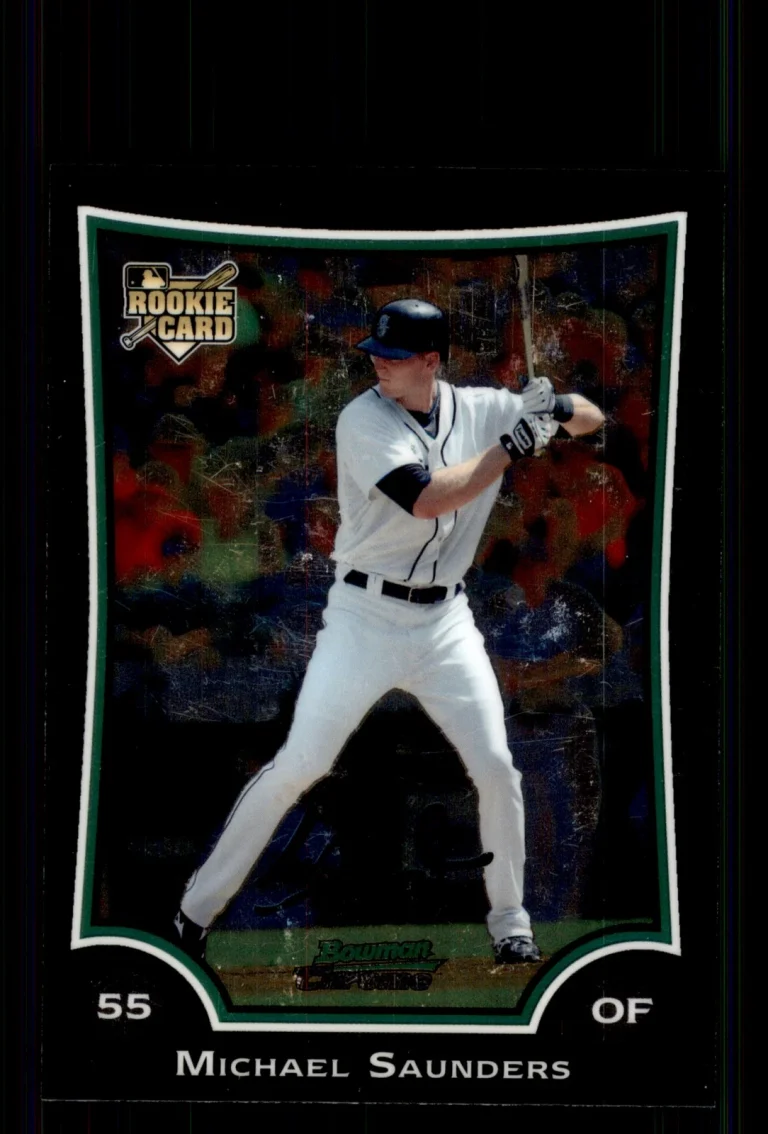 Signed Baseball Card Auto Michael Saunders 2009 Bowman Chrome #BDP23 Mariners