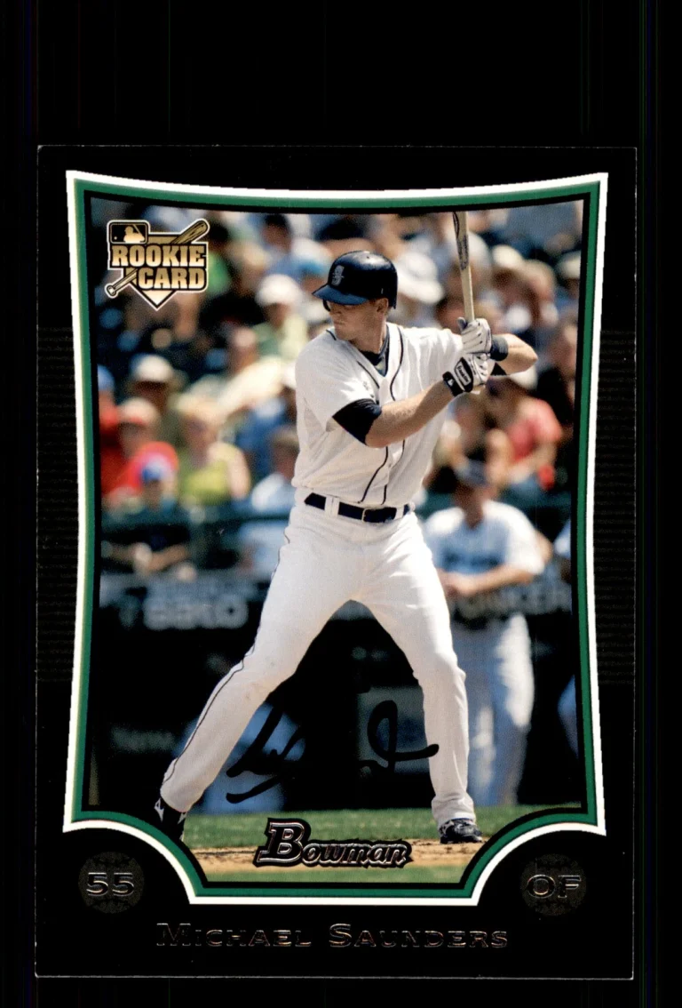 Signed Baseball Card Auto Michael Saunders 2009 Bowman #BDP23 Seattle Mariners
