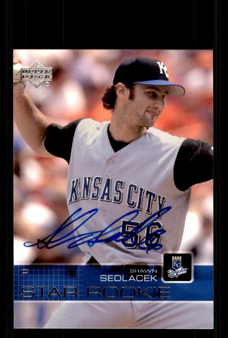Signed Baseball Card Auto Shawn Sedlacek 2003 Upper Deck #15 Kansas City Royals