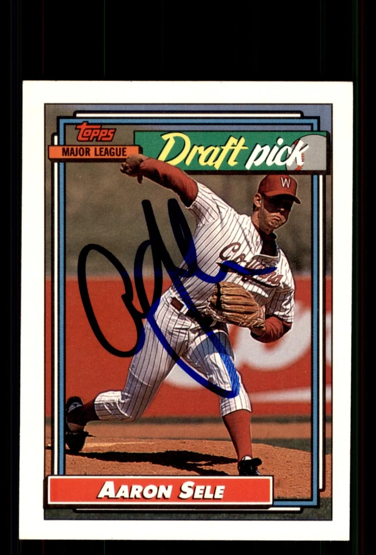 Signed Baseball Card Auto Aaron Sele 1992 Topps #504 Boston Red Sox