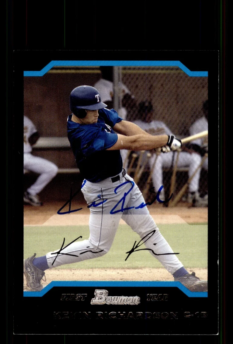 Signed Baseball Card Auto Kevin Richardson 2004 Bowman #252 Texas Rangers