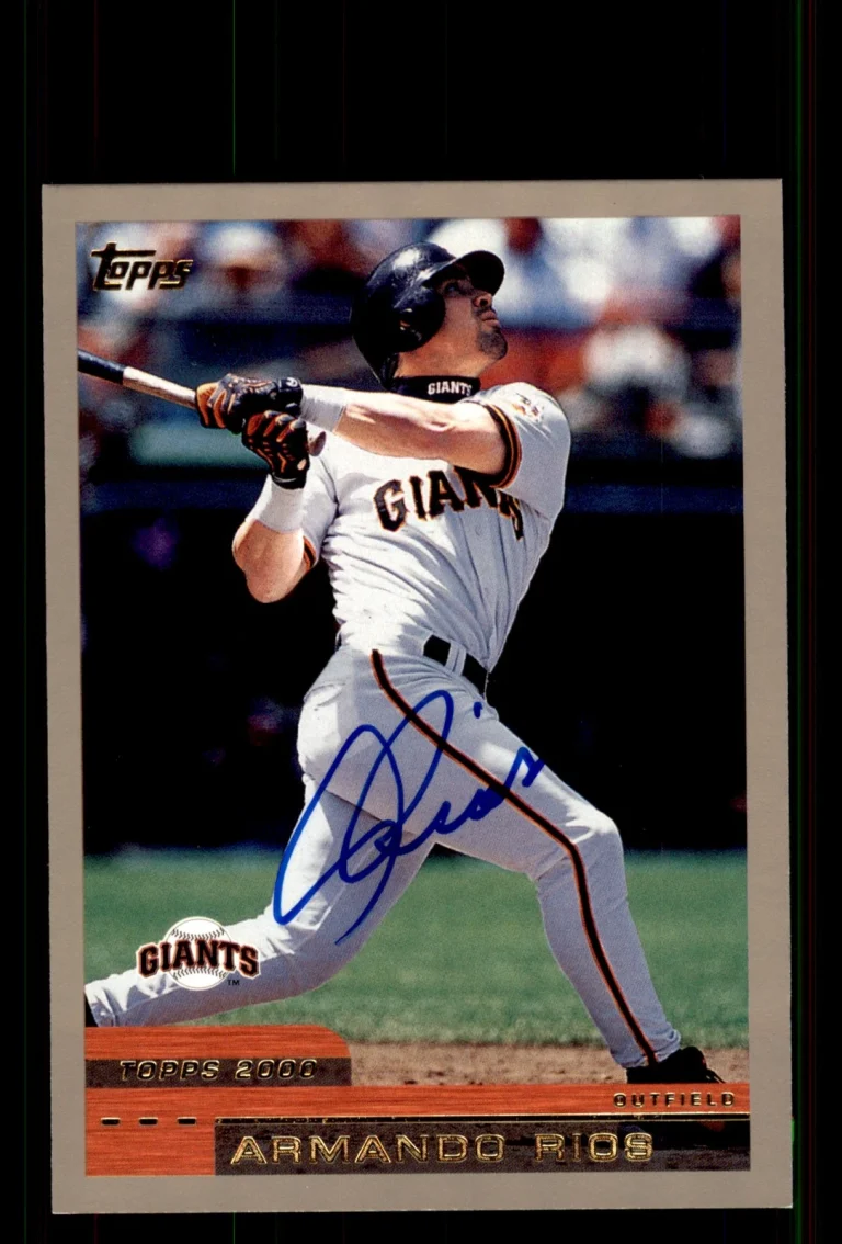 Signed Baseball Card Auto Armando Rios 2000 Topps #188 San Francisco Giants
