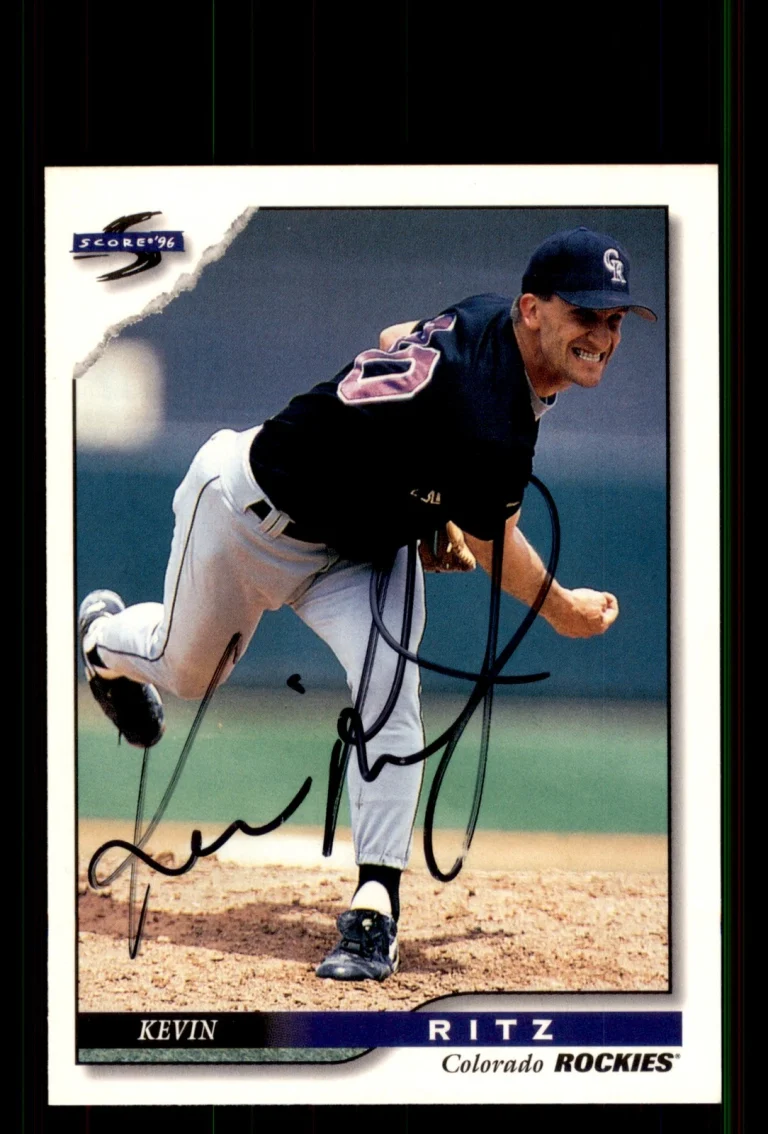 Signed Baseball Card Auto Kevin Ritz 1996 Score #45 Colorado Rockies