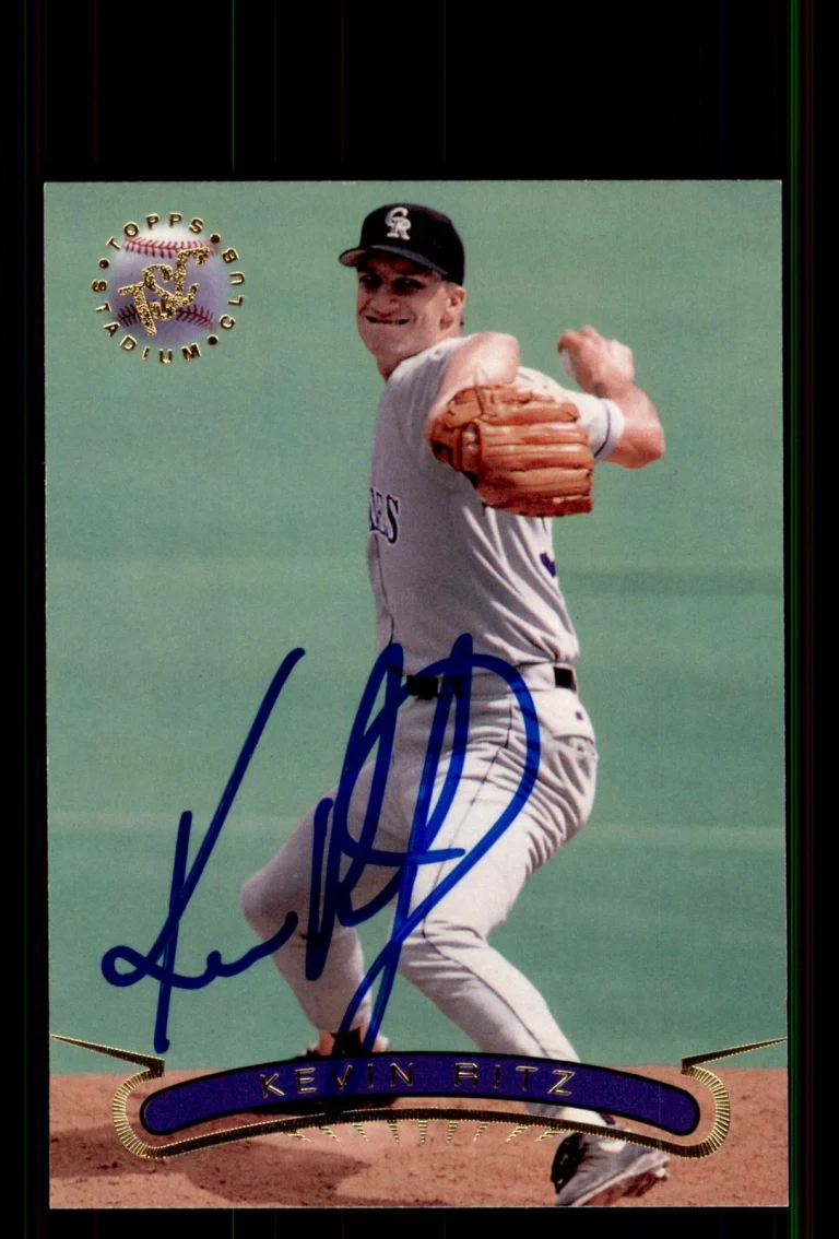 Signed Baseball Card Auto Kevin Ritz 1996 Stadium Club #377 Colorado Rockies