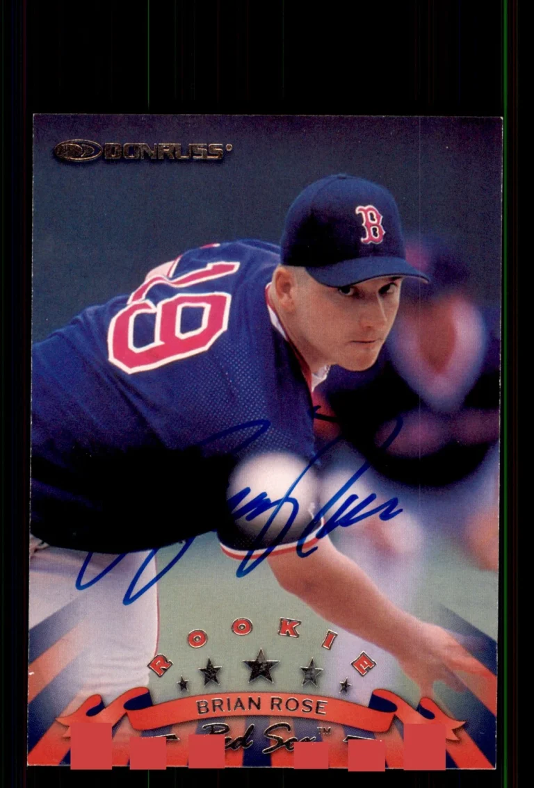Signed Baseball Card Auto Brian Rose 1998 Donruss #309 Boston Red Sox