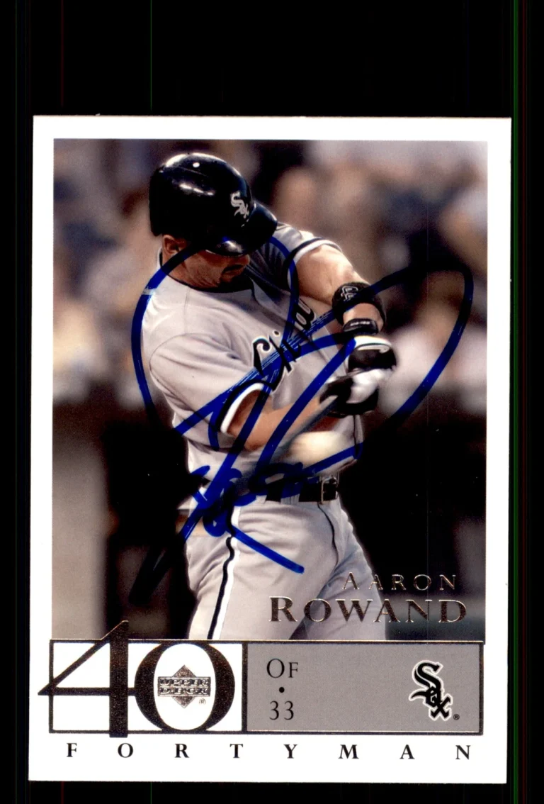 Signed Baseball Card Auto Aaron Rowand 2003 Upper Deck 40-Man #314 White Sox