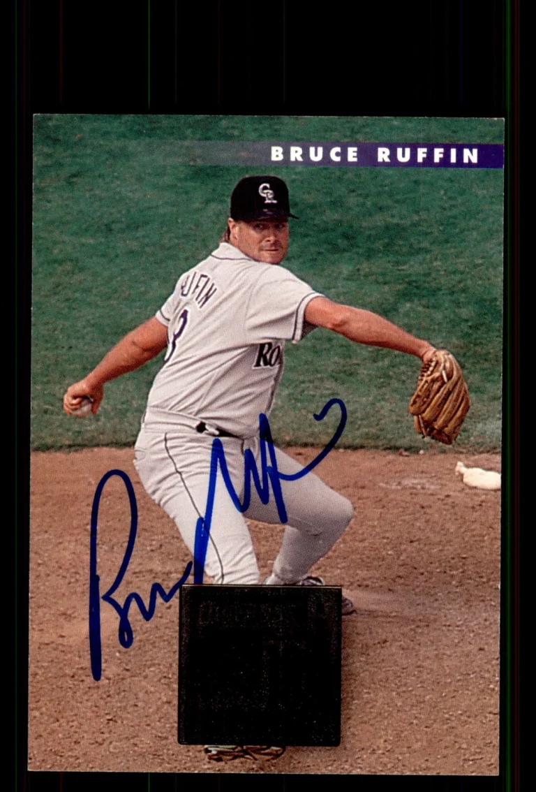 Signed Baseball Card Auto Bruce Ruffin 1996 Donruss #367 Colorado Rockies