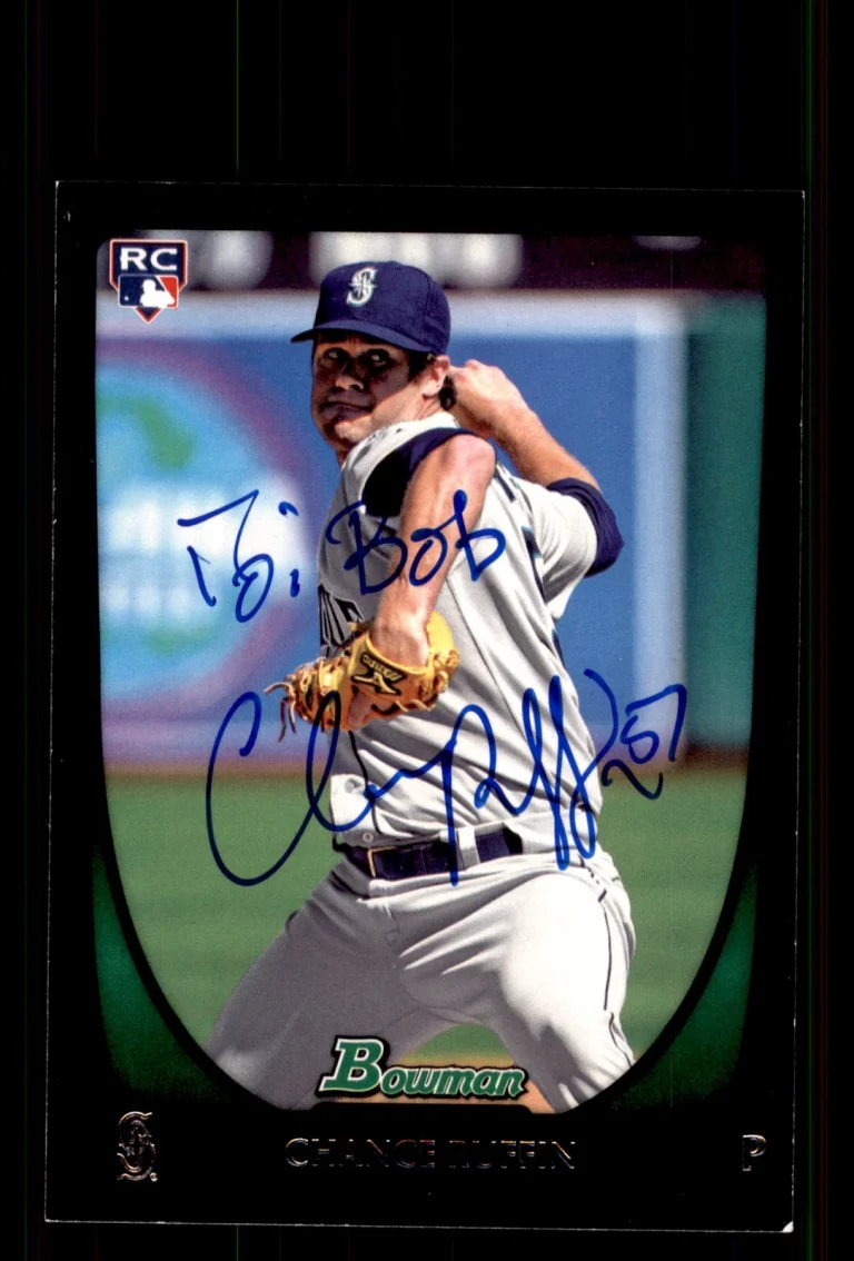 Signed Baseball Card Auto Chance Ruffin 2011 Bowman #105 Mariners 