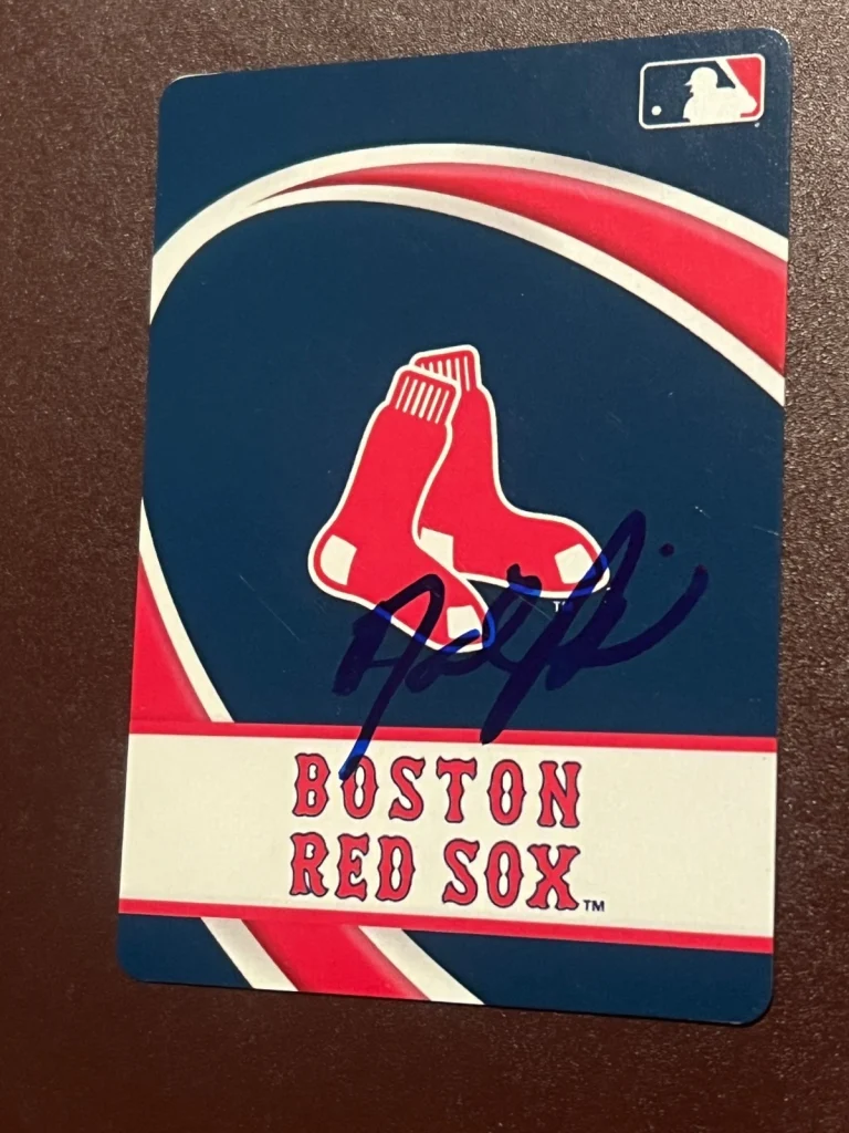 SIGNED BASEBALL LOGO PLAYING CARD AUTO DAVID PRICE BOSTON RED SOX