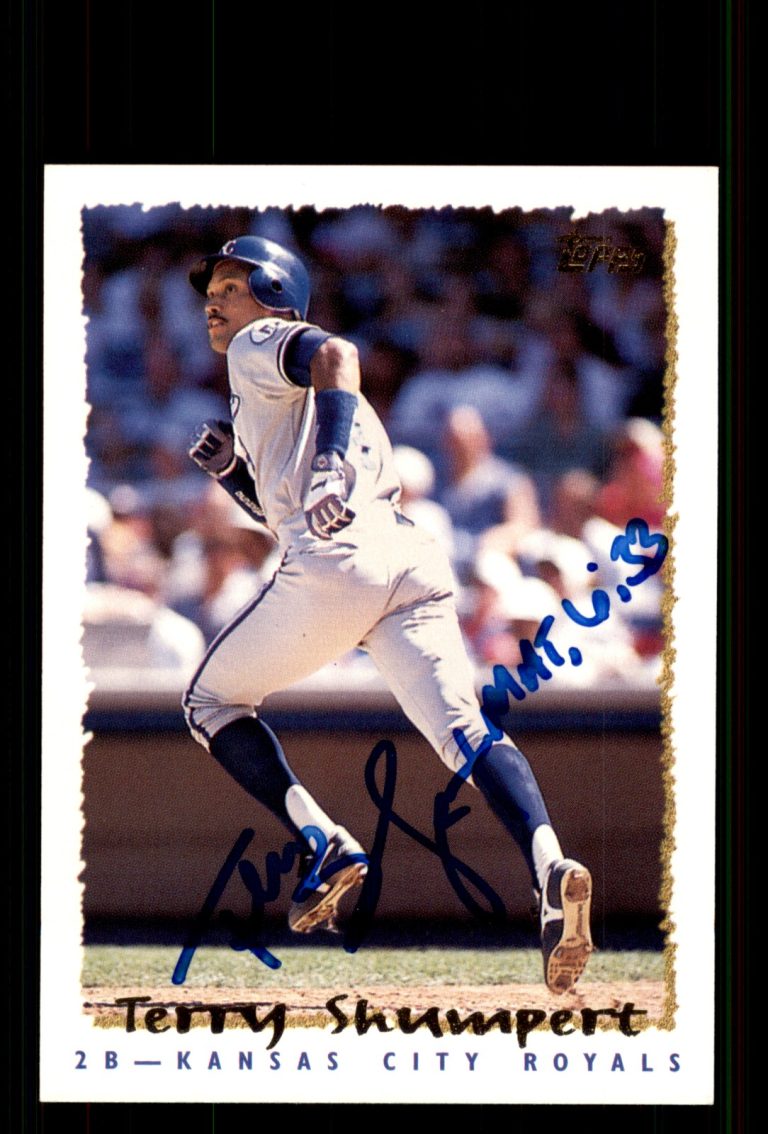 Signed Baseball Card Auto Terry Shumpert 1995 Topps #87 Kansas City Royals