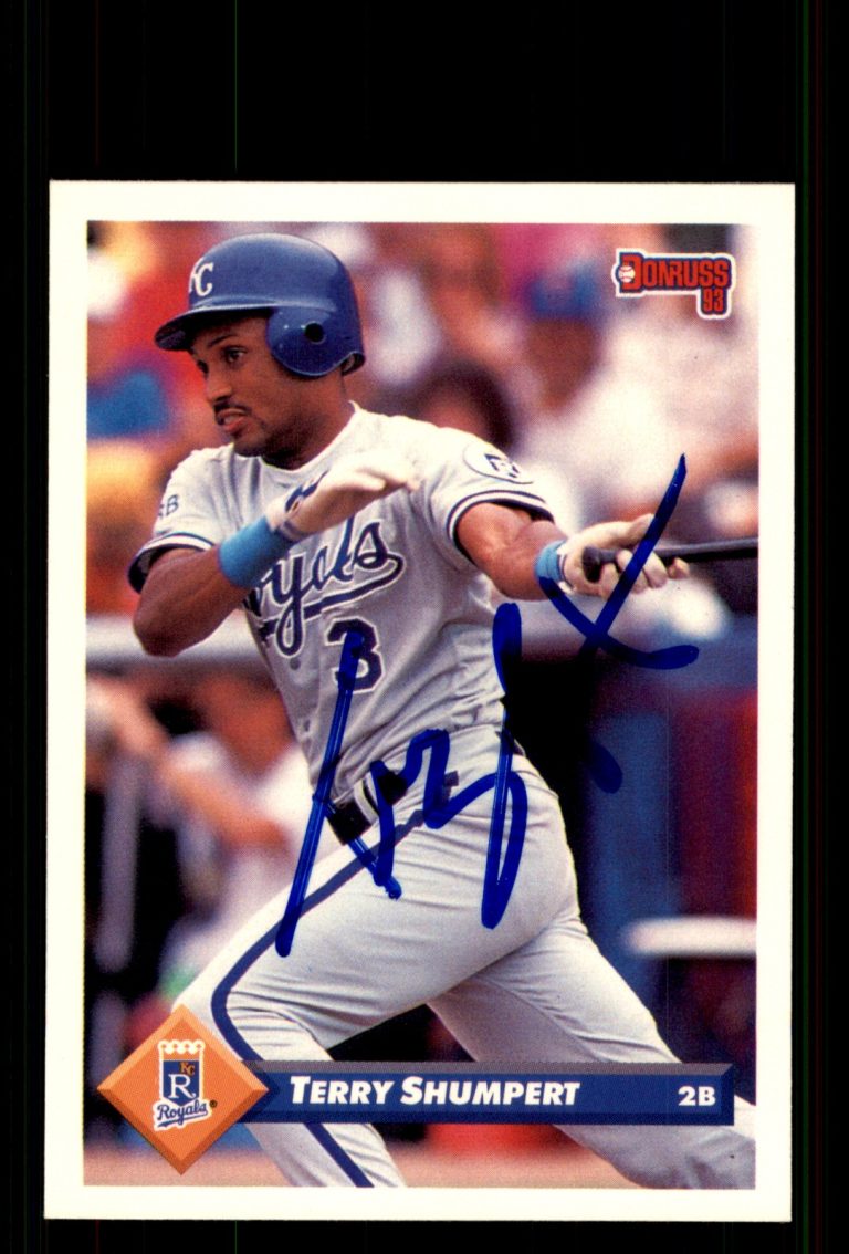 Signed Baseball Card Auto Terry Shumpert 1993 Donruss #601 Kansas City Royals