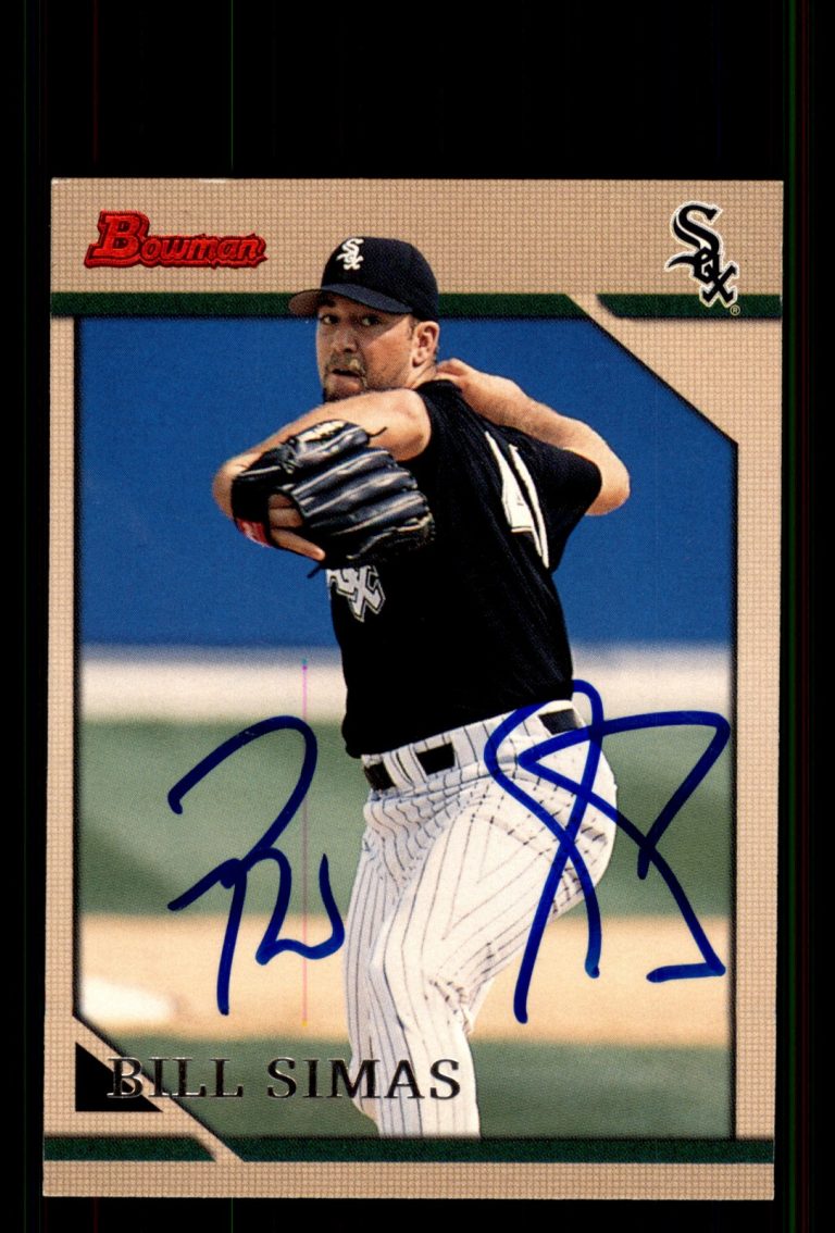 Signed Baseball Card Auto Bill Simas 1996 Bowman #175 Chicago White Sox