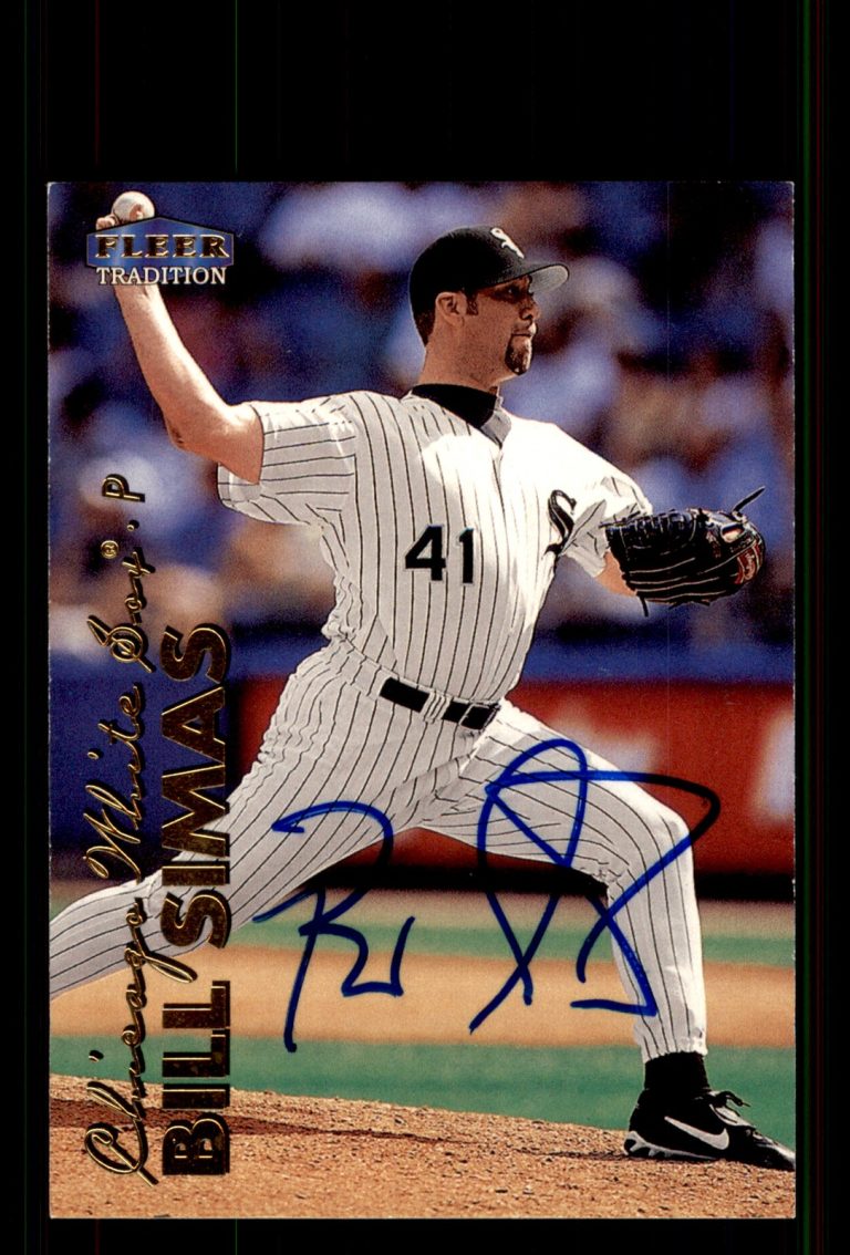 Signed Baseball Card Auto Bill Simas 1999 Fleer Tradition #551 Chicago White Sox