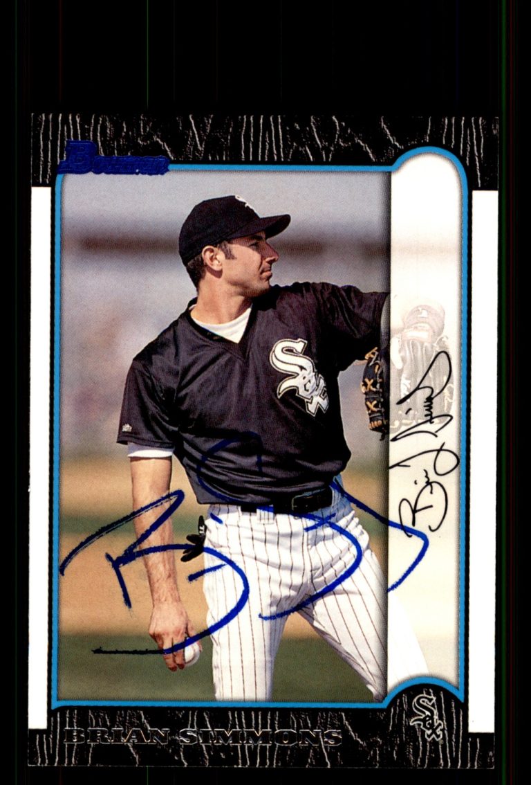 Signed Baseball Card Auto Brian Simmons 1999 Bowman #146 Chicago White Sox