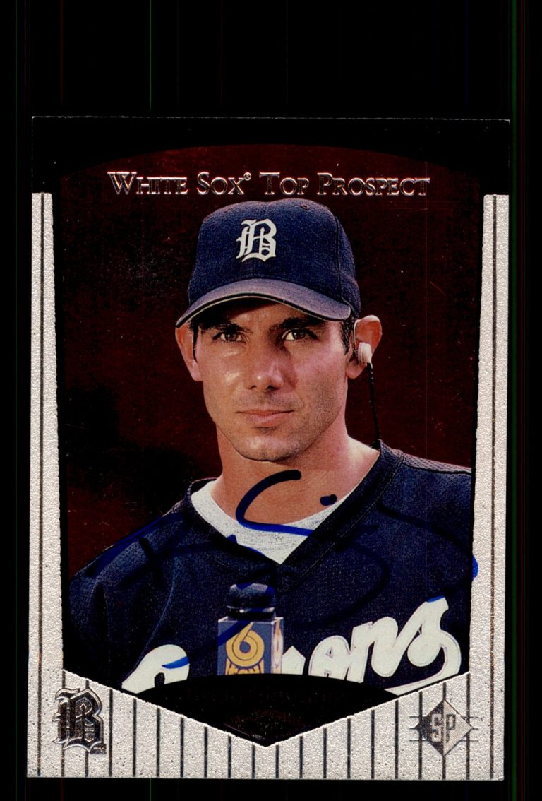 Signed Baseball Card Auto Brian Simmons 1998 SP Top Prospects #37 Barons