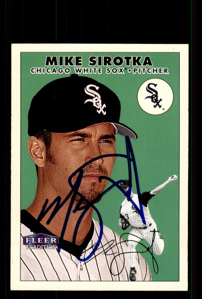 Signed Baseball Card Auto Mike Sirotka 2000 Fleer Tradition #161 White Sox