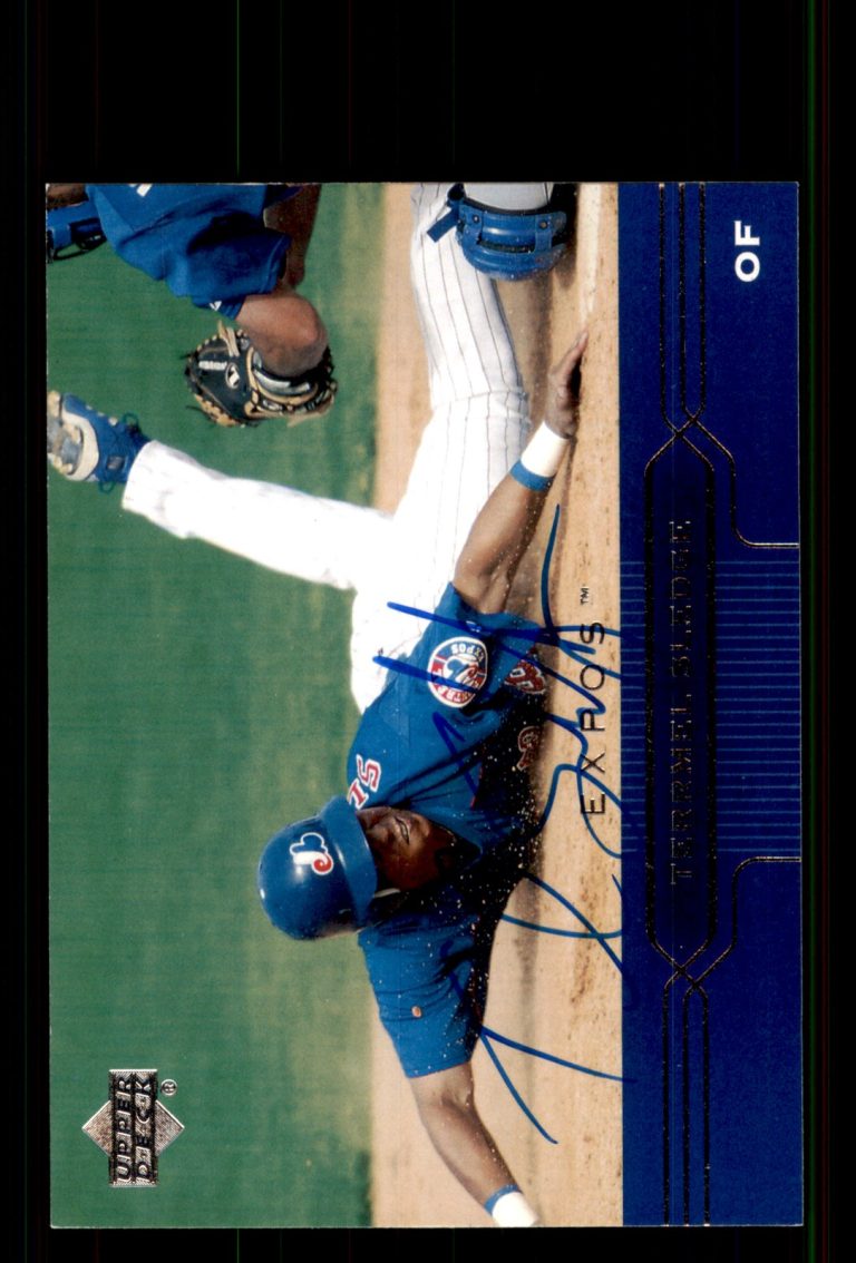 Signed Baseball Card Auto Terrmel Sledge 2005 Upper Deck #124 Montreal Expos