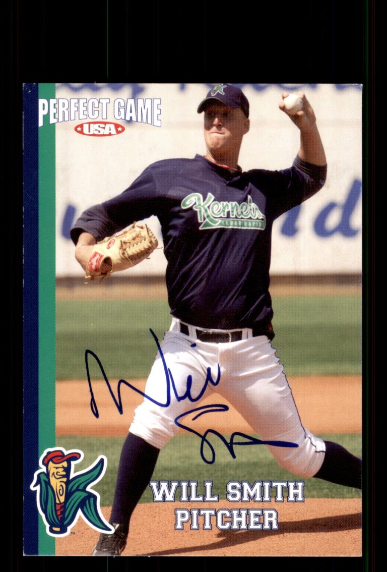Signed Baseball Card Auto 2009 Perfect Game Cedar Rapids Kernels Will Smith