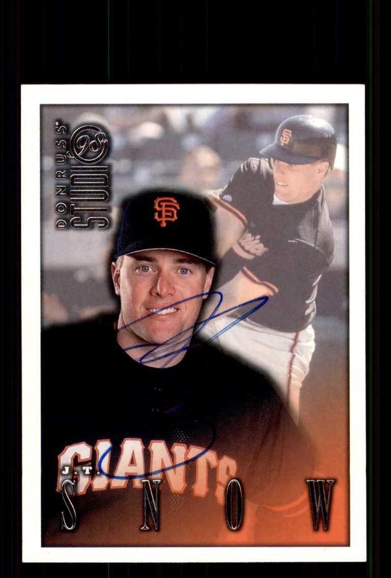 Signed Baseball Card Auto J.T. Snow 1998 Studio #45 San Francisco Giants