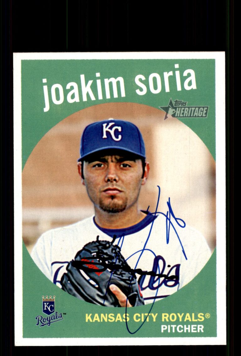 Signed Baseball Card Auto Joakim Soria 2008 Topps Heritage #670 Royals