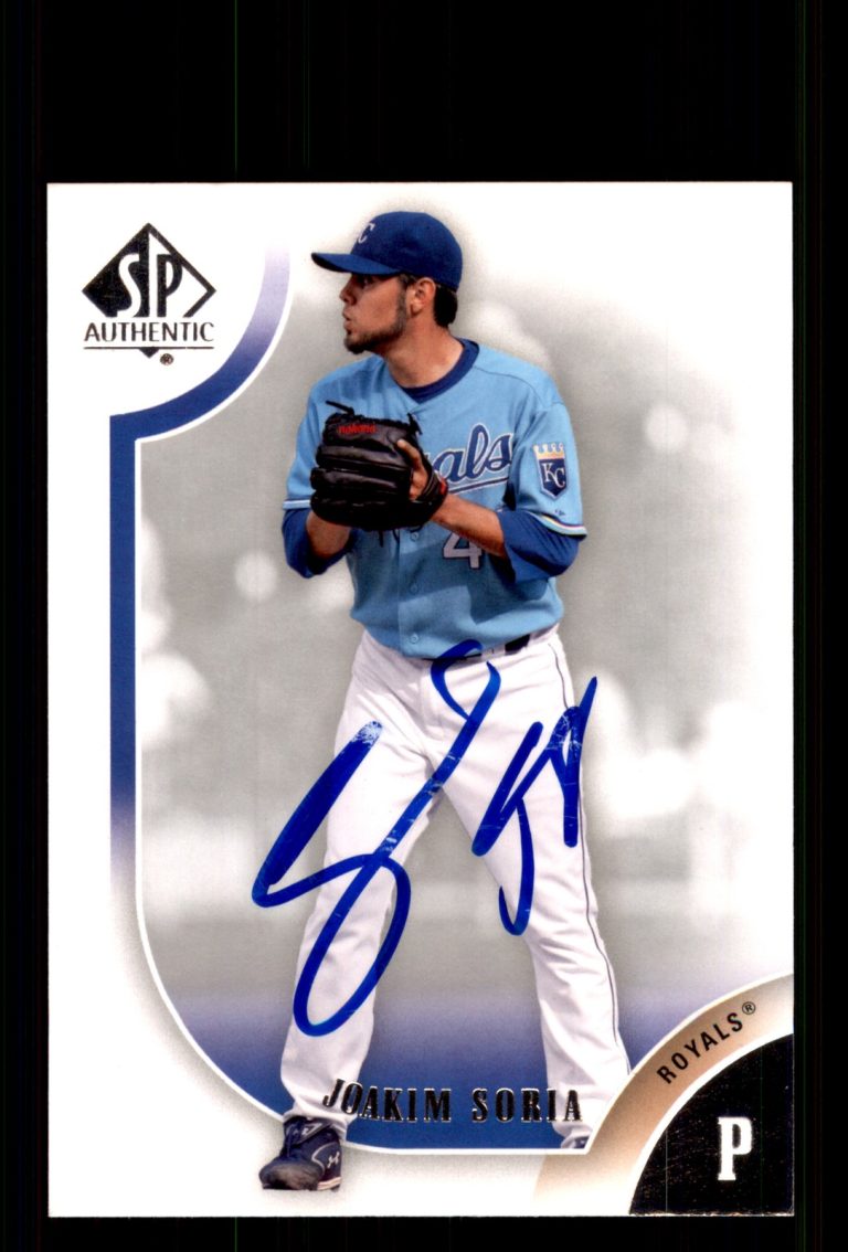 Signed Baseball Card Auto Joakim Soria 2009 SP Authentic #48 Kansas City Royals