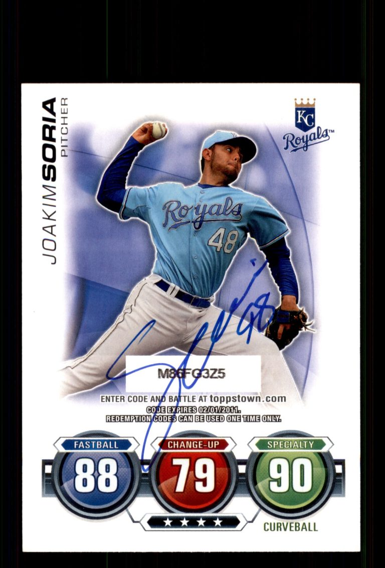 Signed Baseball Card Auto Joakim Soria 2010 Topps Update Kansas City Royals