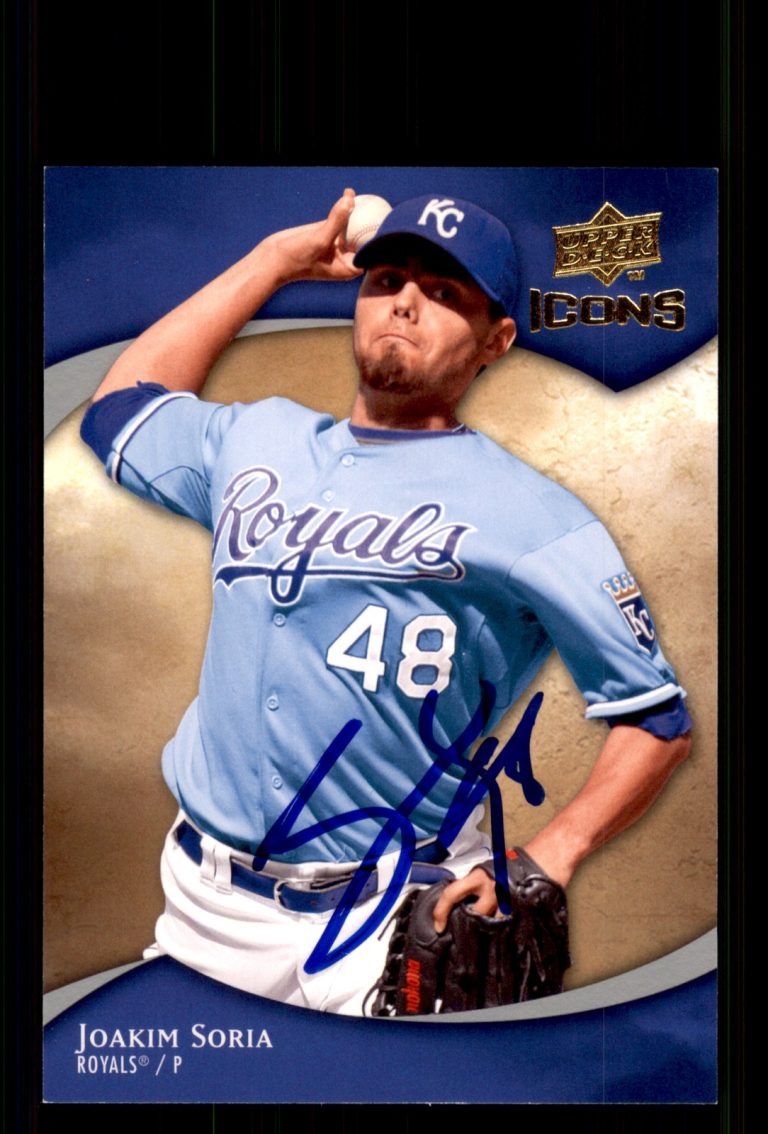 Signed Baseball Card Auto Joakim Soria 2009 Upper Deck Icons #55 Royals