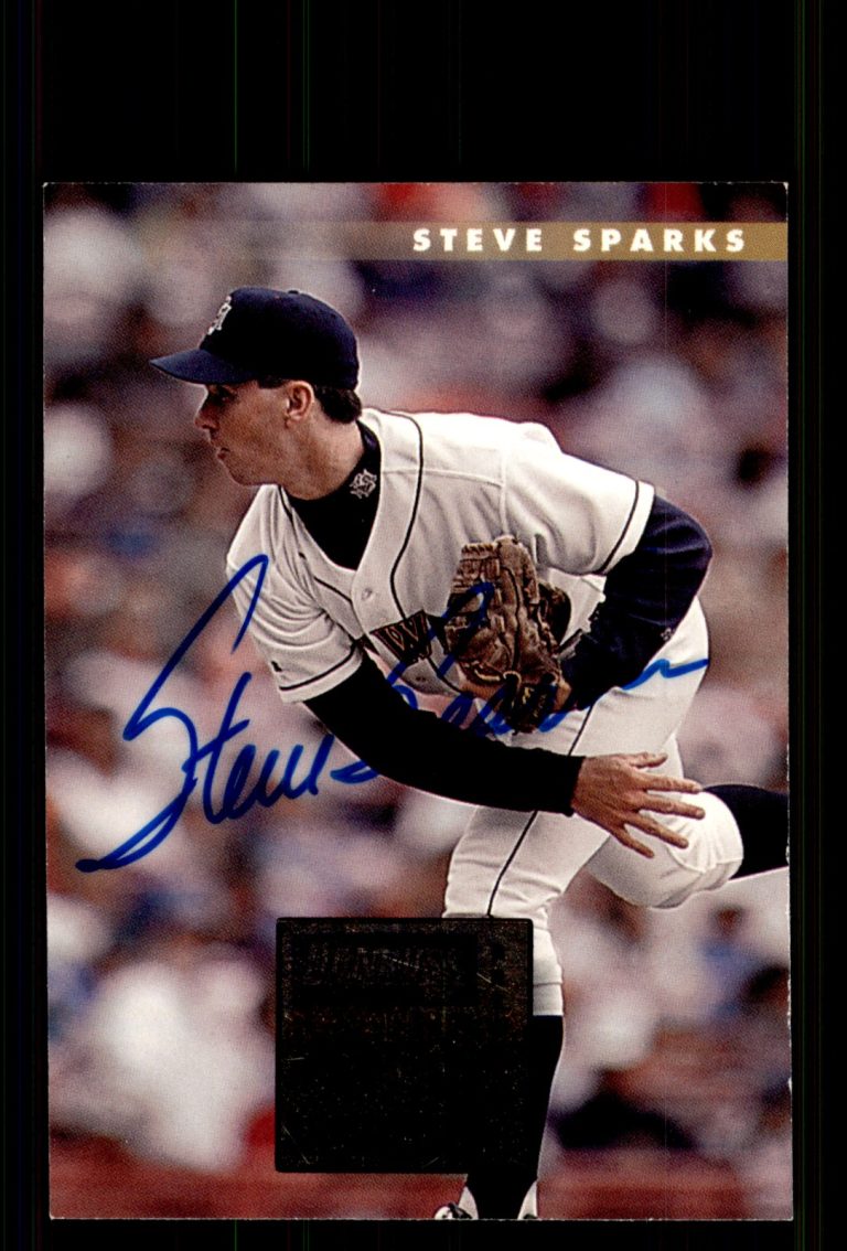 Signed Baseball Card Auto Steve Sparks 1996 Donruss #3 Milwaukee Brewers