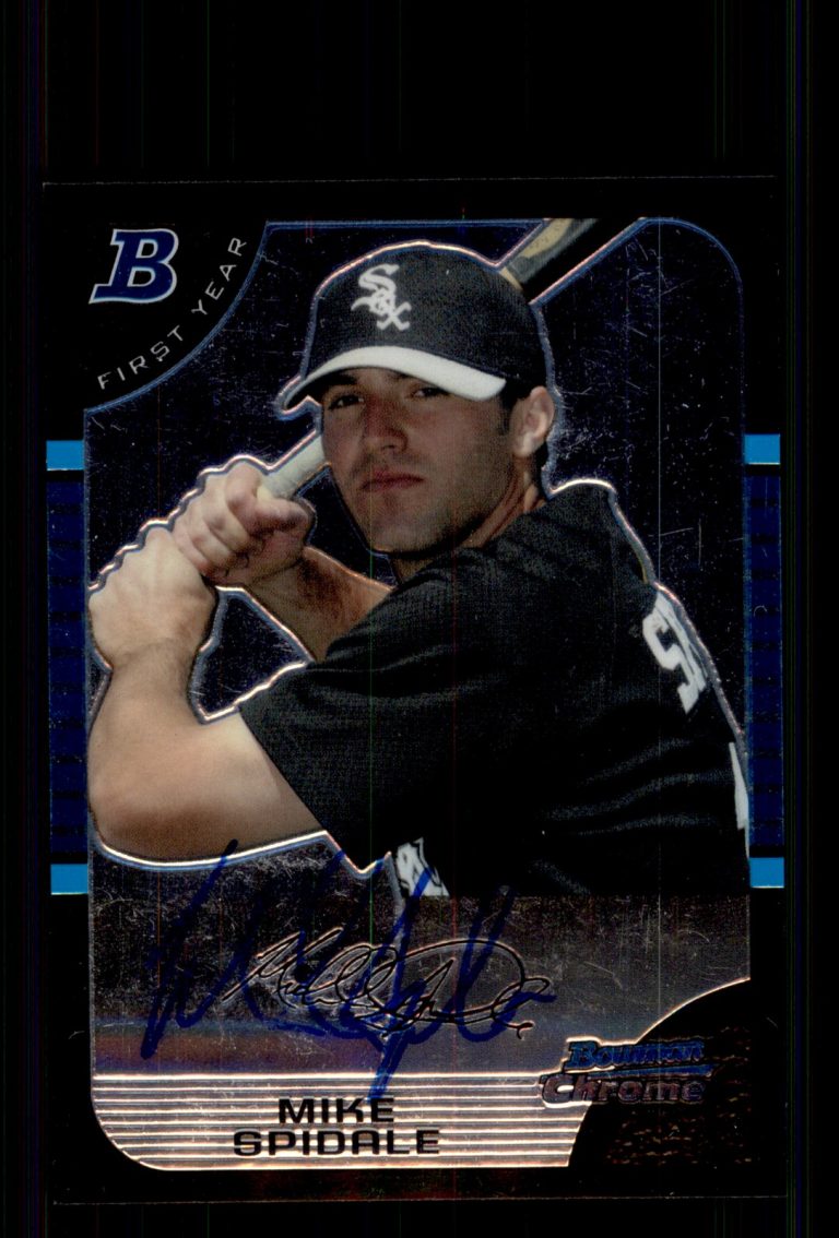 Signed Baseball Card Auto Mike Spidale 2005 Bowman Chrome #249 Chicago White Sox