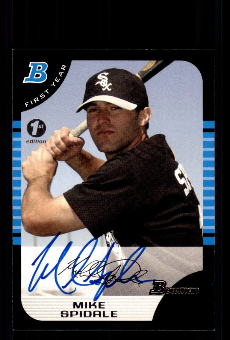 Signed Baseball Card Auto Mike Spidale 2005 Bowman #249 White Sox 1st Ed.