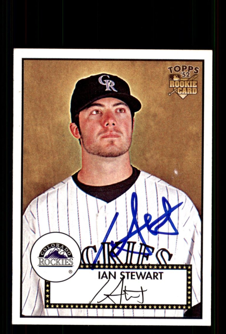 Signed Baseball Card Auto Ian Stewart 2007 Topps Rookie 1952 Edition #168