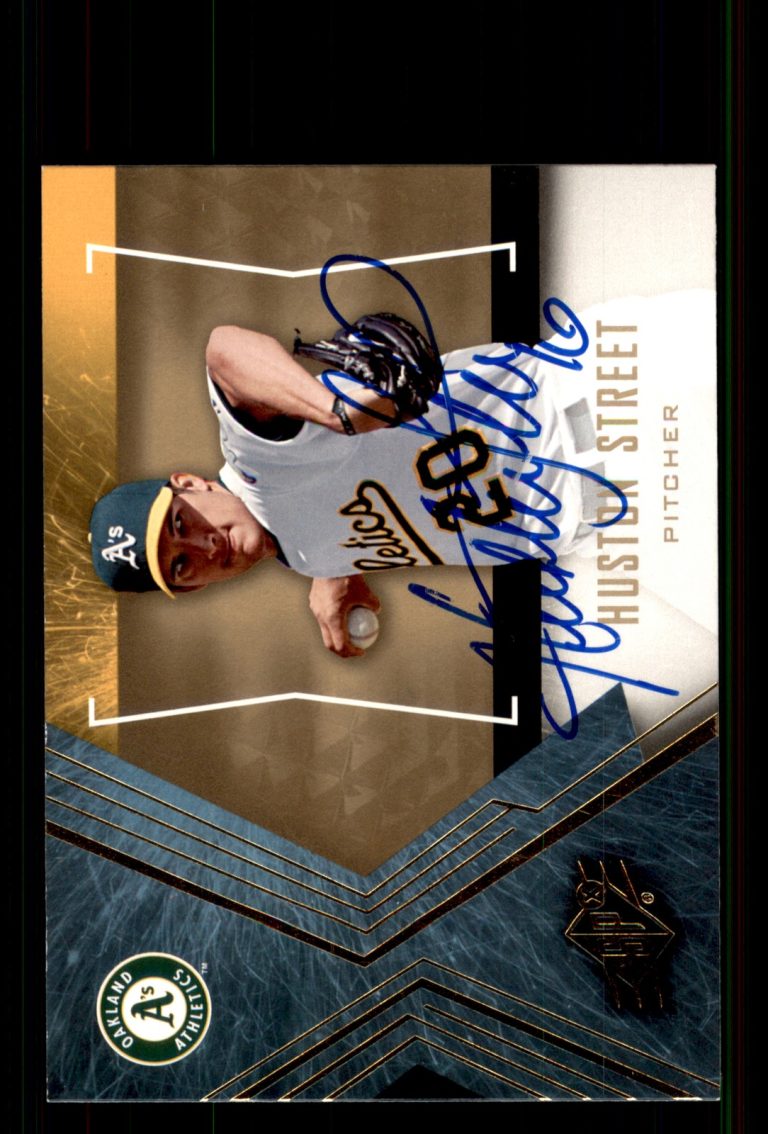 Signed Baseball Card Auto Huston Street 2005 SP Collection SPx #43 A's