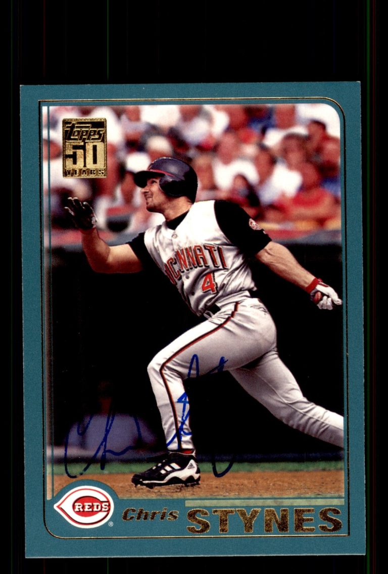 Signed Baseball Card Auto Chris Stynes 2001 Topps #139 Cincinnati Reds