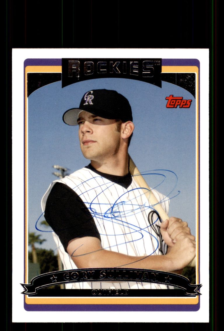 Signed Baseball Card Auto Cory Sullivan 2006 Topps #UH62 Rockies
