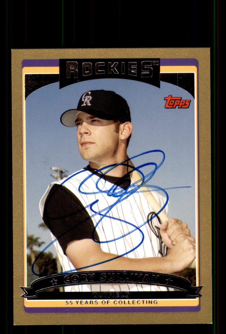 Signed Baseball Card Auto Cory Sullivan 2006 Topps Updates #UH62 Gold