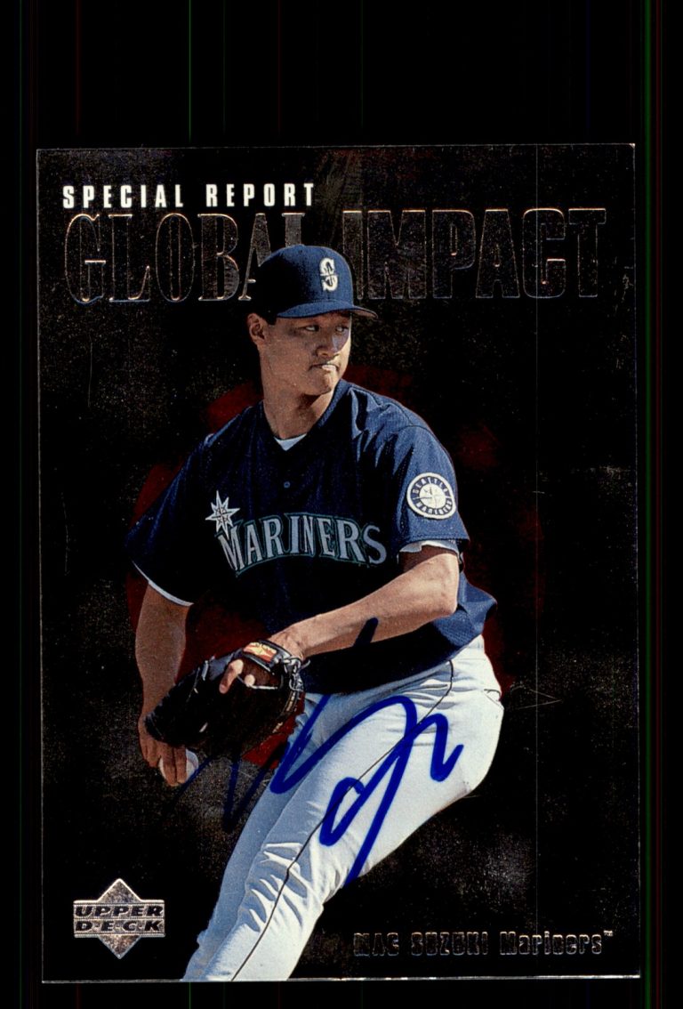 Signed Baseball Card Auto Mac Suzuki 1997 Upper Deck #193 Seattle Mariners