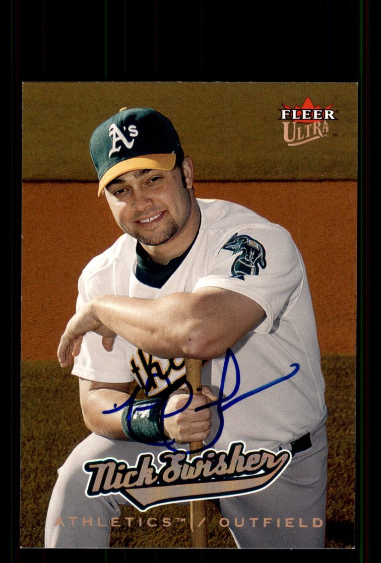 Signed Baseball Card Auto Nick Swisher 2005 Ultra #220 Oakland Athletics