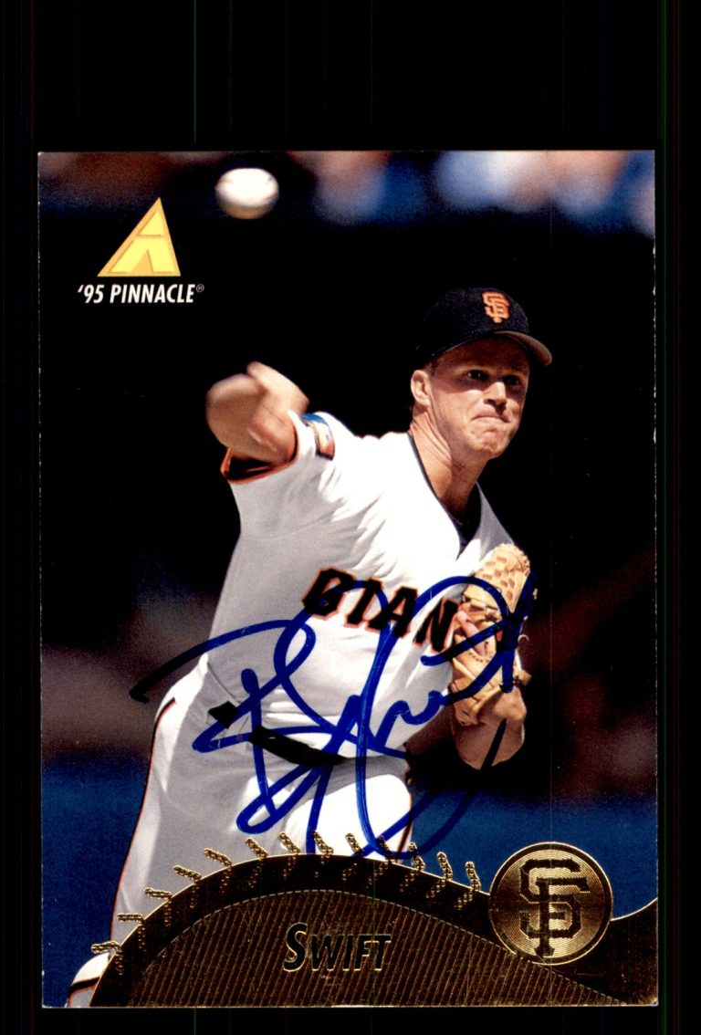 Signed Baseball Card Auto Bill Swift 1995 Pinnacle #373 San Francisco Giants