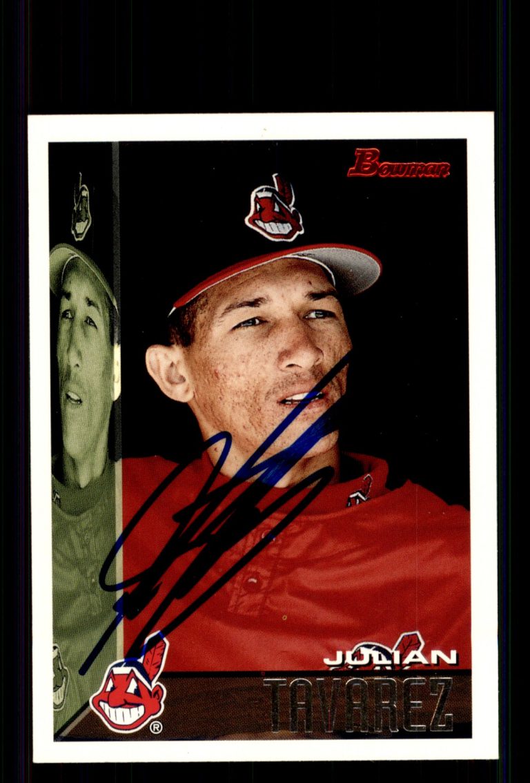 Signed Baseball Card Auto Julian Tavarez 1995 Bowman #159 Cleveland Indians